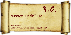 Nusser Orália névjegykártya